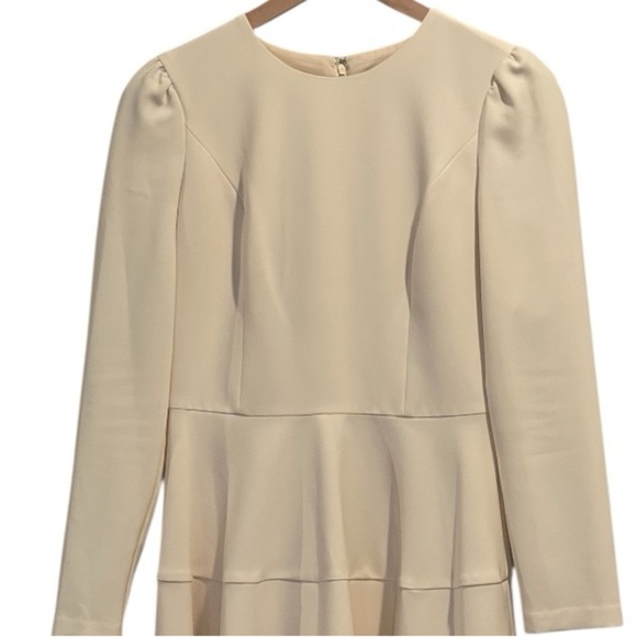 Gal Meets Glam Celeste Fit and Flare Ivory/White Long-Sleeve Dress, Size 6 - Picture 13 of 15